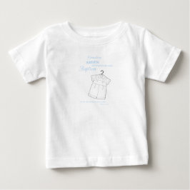 Camiseta De Bebé Demanda de bautismo de nietos sobre azul bebé pers
