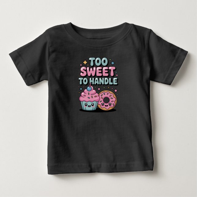 Camiseta De Bebé Demasiado dulce para manejar | Donar (Anverso)