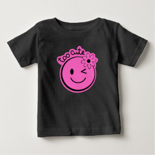 Camiseta De Bebé Demasiado Lindo – Flor Sonriente