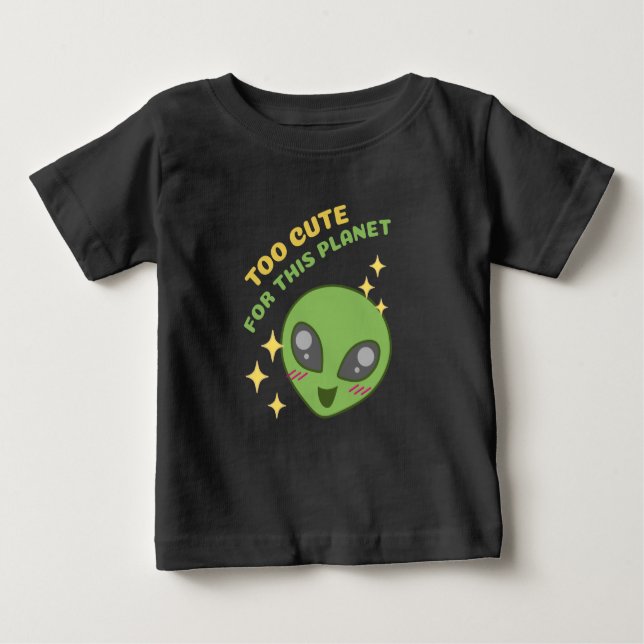 Camiseta De Bebé Demasiado lindo para este planeta Alien Valentine (Anverso)