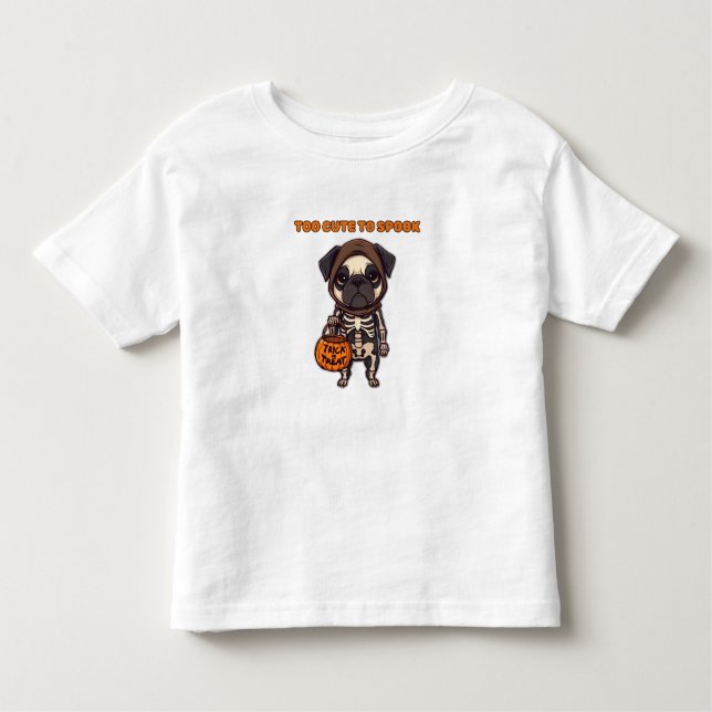 Camiseta De Bebé Demasiado lindo para hablar | Adorable Halloween P (Anverso)
