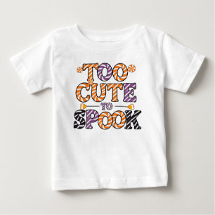 Camiseta De Bebé Demasiado lindo para hablar de Halloween bebé