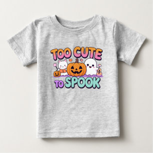 Camiseta De Bebé Demasiado lindo para hablar - Kawaii Pastel Hallow