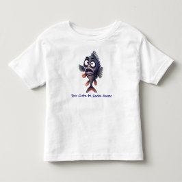 Camiseta De Bebé Demasiado Lindo para Nadar – Peces de Dibujos Anim