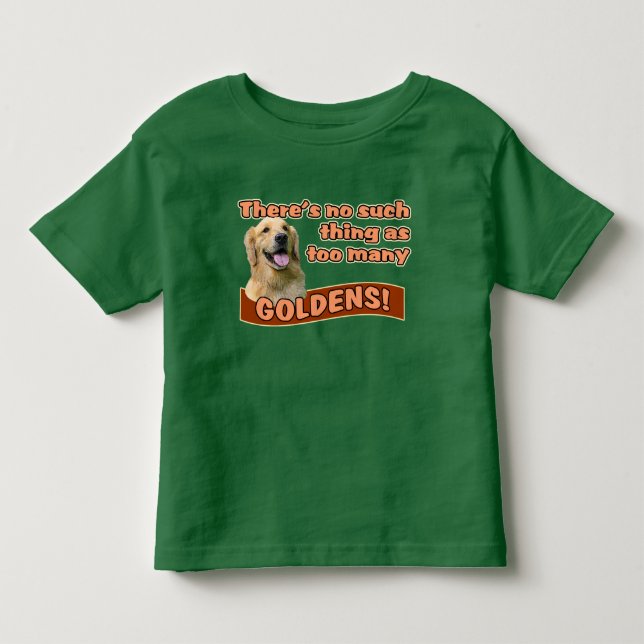 Camiseta De Bebé "Demasiados perros perdigueros de oro " (Anverso)
