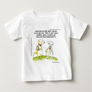 Camiseta De Bebé Demócratas Perro Amarillo Divertido