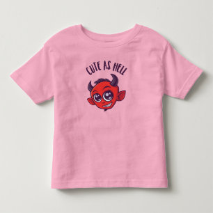 Camiseta De Bebé Demonio adorable con texto oscuro