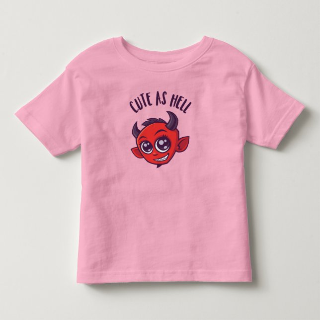 Camiseta De Bebé Demonio adorable con texto oscuro (Anverso)
