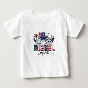 Camiseta De Bebé Dental Squad Cute Dentista Higienista 4 de Julio