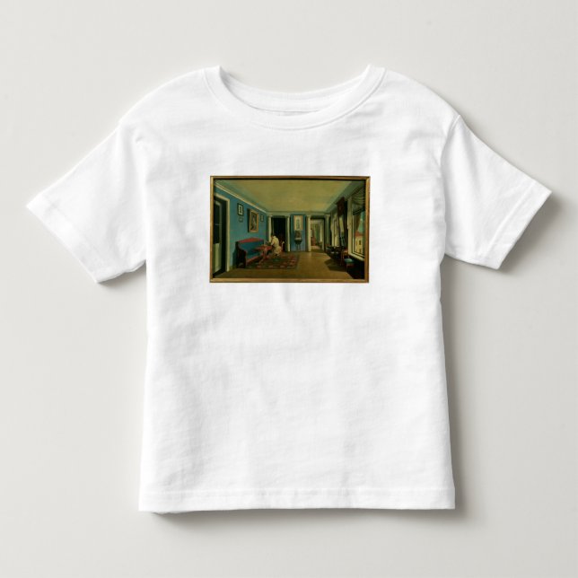 Camiseta De Bebé Dentro. Sala de estar con Entresol Columned (Anverso)