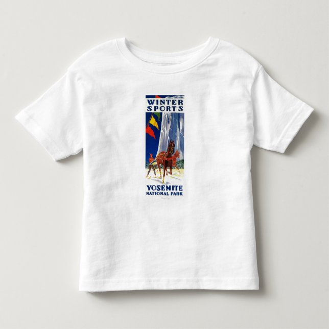 Camiseta De Bebé Deportes de invierno en Yosemite PosterYosemite, (Anverso)
