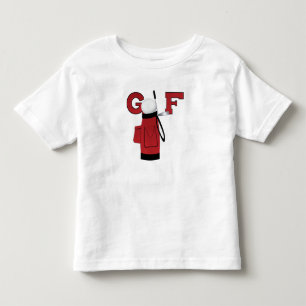 Camiseta De Bebé Deportes del golf con el bolso rojo