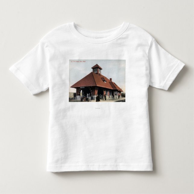Camiseta De Bebé Depósito del ferrocarril de G T y de R (Anverso)
