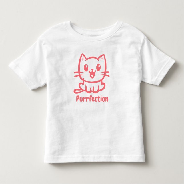 Camiseta De Bebé Depuración, Gato De Anime Muy Cuto (Anverso)