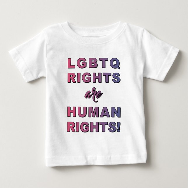 CAMISETA DE BEBÉ DERECHOS LGBTQ... (Anverso)