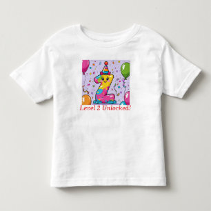 Camiseta De Bebé ¡Desbloqueado el nivel 2! Diseño de cumpleaños par