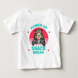 Camiseta De Bebé Descanso para un Snack de Recarga Tigre Dientes de