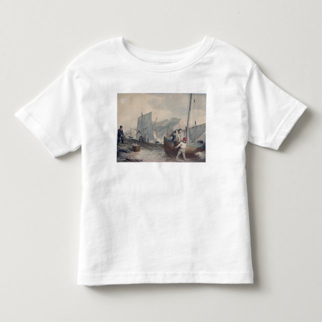 Camiseta De Bebé Descarga de barcos pesqueros (Anverso)
