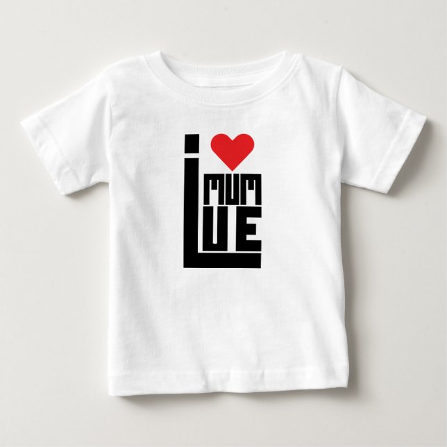 Camiseta De Bebé Descubre a mamá que amo a mi mamá, divertida (Anverso)