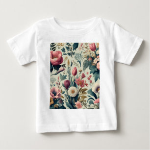 Camiseta De Bebé Descubre el impresionante patrón botánico floral d