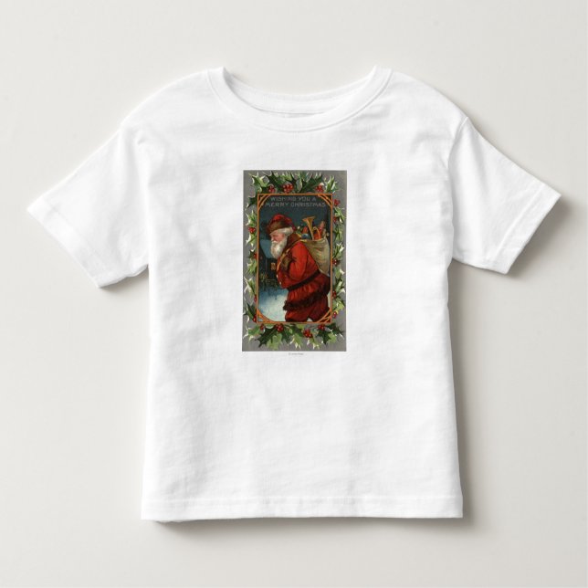 Camiseta De Bebé Deseándole feliz marchar de ChristmasSanta (Anverso)