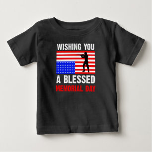 Camiseta De Bebé Deseándole un Bendito Día de los Caídos
