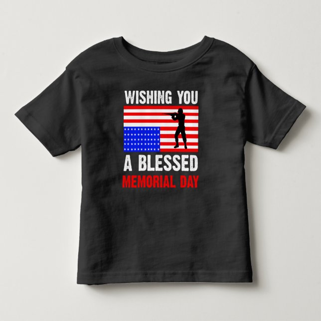Camiseta De Bebé Deseándole un Memorial Day Bendito (Anverso)