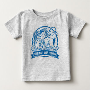Camiseta De Bebé Desearía Estar Pescando