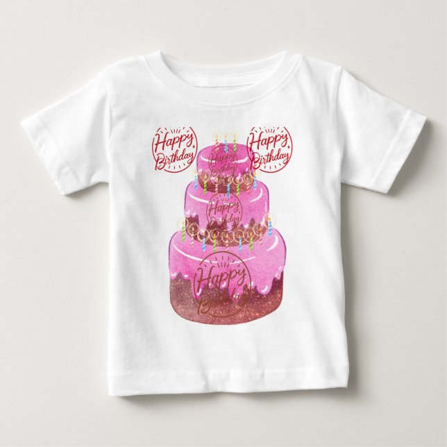 Camiseta De Bebé Deseos de cumpleaños (Anverso)