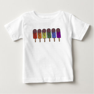 Camiseta De Bebé Desfile de paletas congeladas arcoíris