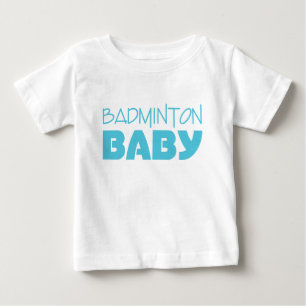 Camiseta De Bebé Desgaste del bebé del bádminton (azul)
