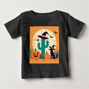 Camiseta De Bebé Desierto/cactus del suroeste de Halloween