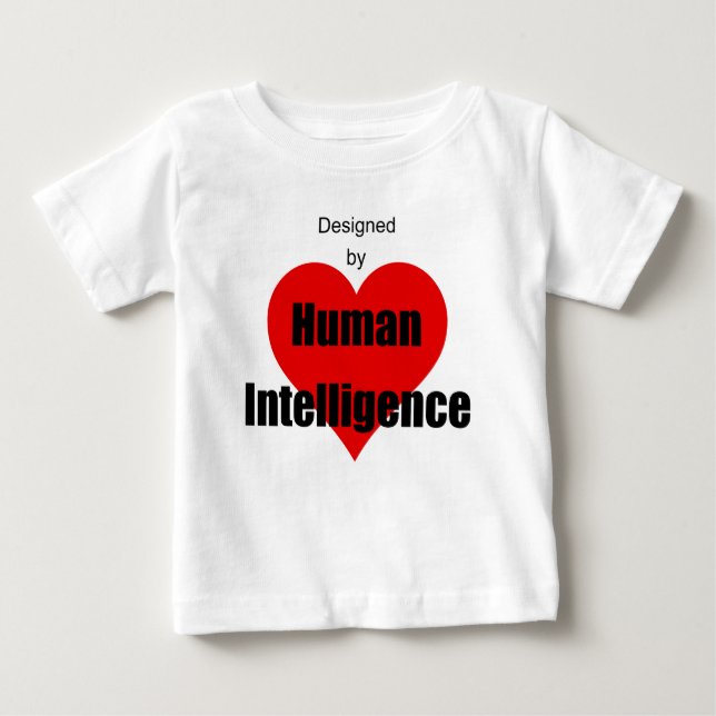 Camiseta De Bebé Designed by Human Intelligence (Anverso)