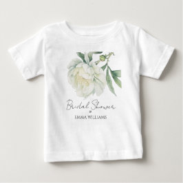 Camiseta De Bebé Despedida de Soltera con Flor de Peonía Acuarela