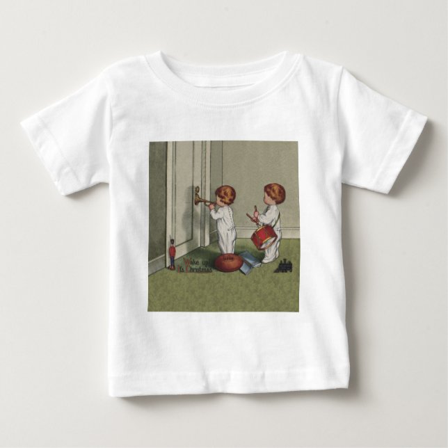Camiseta De Bebé Despierta a sus Navidades ilustracion infantil lin (Anverso)