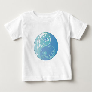 Camiseta De Bebé Desplazamiento de Yin y Yang (azul de la Tierra)