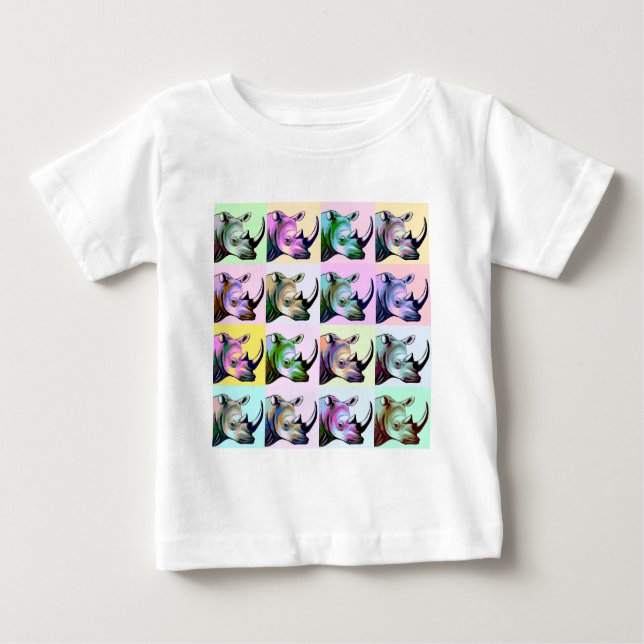 Camiseta De Bebé Desplome del arte pop de los Rhinos (Anverso)