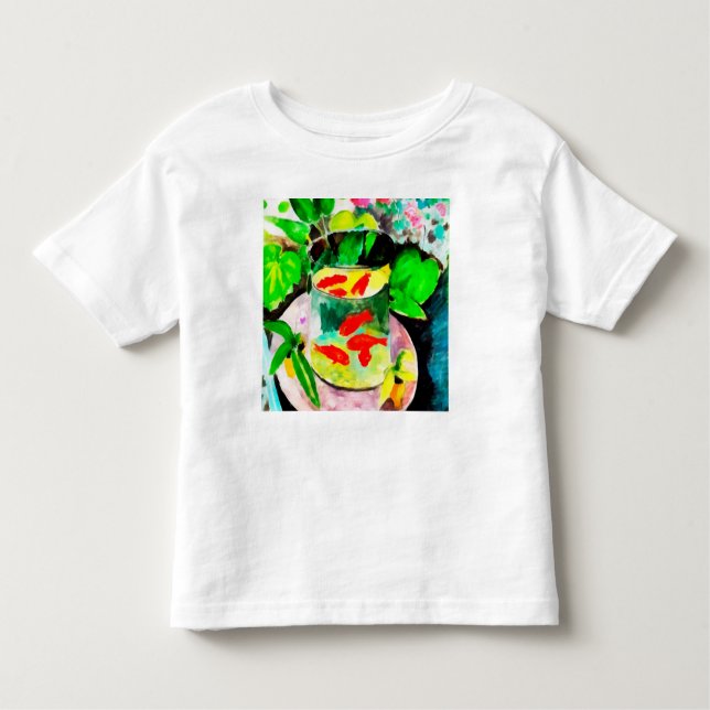 Camiseta De Bebé después de Henri Matisse, The Goldfish, dibujo dig (Anverso)