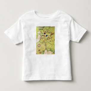 Camiseta De Bebé Detalle de Europa y de Asia Central