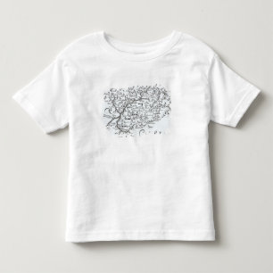 Camiseta De Bebé Detalle de un mapa del condado de