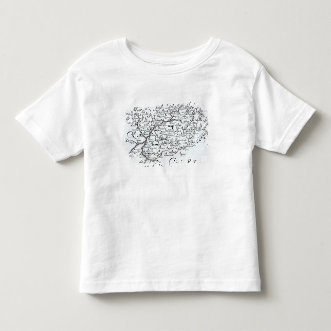 Camiseta De Bebé Detalle de un mapa del condado de (Anverso)