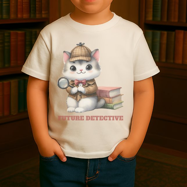 Camiseta De Bebé Detective Kitten Futuro (Purrlock Kitten future detective in situ)