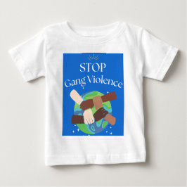 Camiseta De Bebé Detener la violencia grupal entrelazada