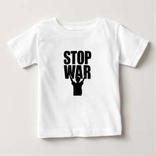 Camiseta De Bebé Detengan la guerra, la paz
