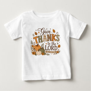 Camiseta De Bebé Día de acción de gracias calabaza agradecida