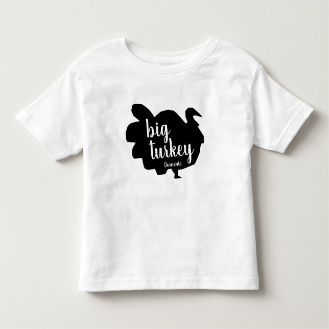 Camiseta De Bebé Día de Acción de Gracias de Silhouette Big Turkey (Anverso)