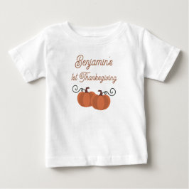 Camiseta De Bebé Día de Acción de Gracias Feliz Calabaza Otoño Prim
