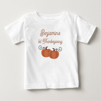 Camiseta De Bebé Día de Acción de Gracias Feliz Calabaza Otoño Prim