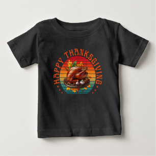 Camiseta De Bebé Día de acción de gracias pavo otoño temporada de o