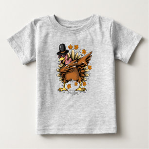 Camiseta De Bebé Día de Acción de Gracias Turquía bailando estilo d